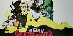 COUNTESS DRACULA (1971) original UK quad movie poster HAMMER HORROR linen-backed