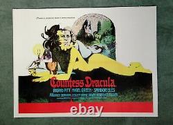 COUNTESS DRACULA (1971) original UK quad movie poster HAMMER HORROR linen-backed