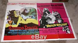 COUNTESS DRACULA/HELL'S BELLES original HAMMER quad movie poster INGRID PITT