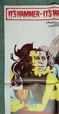 COUNTESS DRACULA/HELL'S BELLES original quad movie poster Hammer Horror -Biker