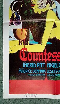 COUNTESS DRACULA/HELL'S BELLES original quad movie poster Hammer Horror -Biker