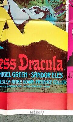 COUNTESS DRACULA/HELL'S BELLES original quad movie poster Hammer Horror -Biker