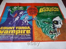 CRY OF THE BANSHEE / COUNT YORGA, VAMPIRE POSTER UK QUAD 30x40 DOUBLE BILL 1970