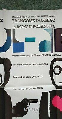 CUL-DE-SAC (1966) original UK quad movie poster DONALD PLEASENCE ROMAN POLANSKI