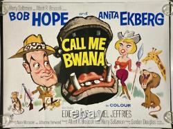 Call Me Bwana Original Quad Movie Cinema Poster Bob Hope Anita Ekberg 1963