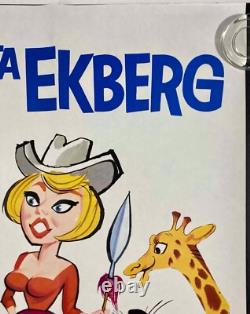 Call Me Bwana Original Quad Movie Cinema Poster Bob Hope Anita Ekberg 1963