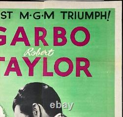 Camille Original Quad Movie Poster Greta Garbo Robert Taylor Cukor MGM Rerelease