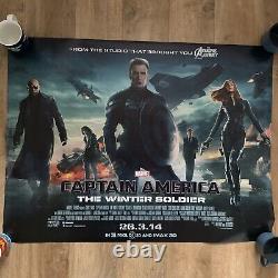 Captain America The Winter Soldier Cinema Quad Poster 30x40 Marvel Disney