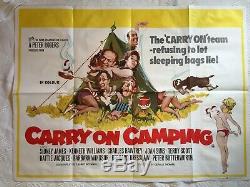 Carry On Camping original UK Quad film poster 1969 classic cast