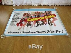 Carry On Girls Original 1973 British Uk Cinema Movie Quad Poster Rolled Unused