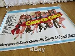 Carry On Girls Original 1973 British Uk Cinema Movie Quad Poster Rolled Unused