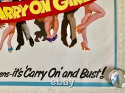 Carry On Girls Original 1973 Quad Poster Sidney James Barbara Windsor Joan Sims