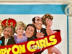 Carry On Girls Original 1973 Quad Poster Sidney James Barbara Windsor Joan Sims