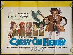 Carry On Henry Original Quad Movie Cinema Poster Sidney James Kenneth Williams