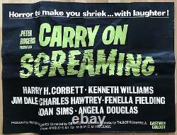 Carry On Screaming 1970's Rare Original Uk Quad Movie Poster