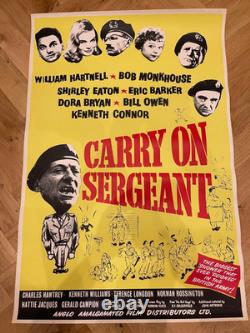 Carry On Sergeant Original British Film Movie Poster 1958 Kenneth Williams