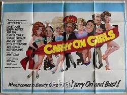 Carry on Girls 1973 Original UK Quad Film Movie Poster