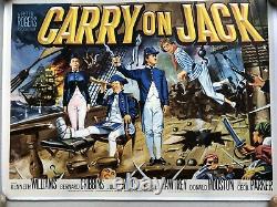 Carry on Jack, original film poster UK Quad, on Linen (1963 First Release)