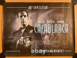 Casablanca Original UK Cinema Quad Poster Humphrey Bogart 1942 2022