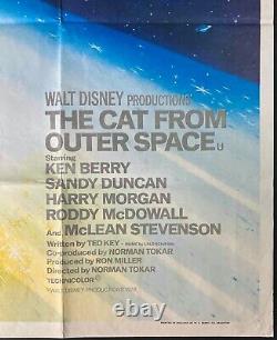 Cat from Outer Space Original Quad Movie Cinema Poster Roddy McDowall Disney