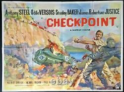 Checkpoint Original Quad Movie Poster Stanley Baker Ralph Thomas 1956