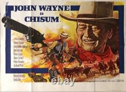 Chisum (1970) Original British Quad Movie Poster John Wayne