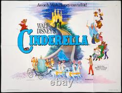 Cinderella ORIGINAL Quad Movie Film Cinema Poster Walt Disney 1976 RR Cinderella ORIGINAL Quad Movie Film Cinema Poster Walt Disney 1976 RR