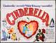 Cinderella Original Quad Movie Film Cinema Poster Walt Disney Early Rr