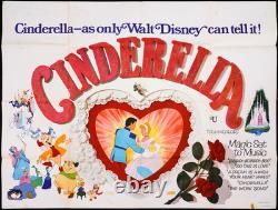 Cinderella ORIGINAL Quad Movie Film Cinema Poster Walt Disney Early RR