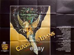 Clash of The Titans Original 1981 Quad Poster Ray Harryhausen Burgess Meredith