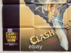 Clash of The Titans Original 1981 Quad Poster Ray Harryhausen Burgess Meredith