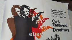 Clint Eastwood Dirty Harry Linen Backed Uk Quad Original Movie Poster Vf