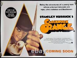 Clockwork Orange ORIGINAL Quad Film Poster Malcolm McDowell Stanley Kubrick RR