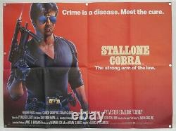 Cobra uk quad cinema film poster sylvester stallone