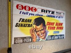 Come Blow Your Horn Original 1963 Quad Poster Frank Sinatra Lee J Cobb