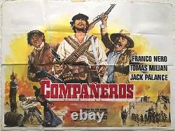 Companeros Original Movie Quad Poster 1970 Franco Nero, Tom Chantrell Art