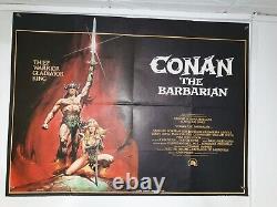 Conan the Barbarian Original UK Quad Cinema Poster 1982