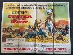 Custer Of The West Original 1967 Quad Uk Poster Robert Shaw