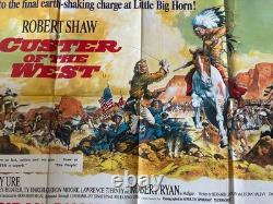 Custer Of The West Original 1967 Quad Uk Poster Robert Shaw