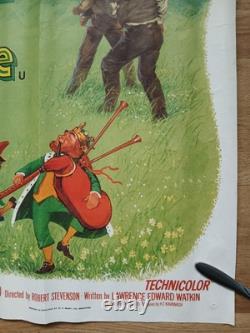 DARBY O'GILL AND THE LITTLE PEOPLE (1959, RR1978) original UK quad poster -DISNEY
