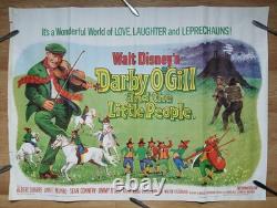 DARBY O'GILL AND THE LITTLE PEOPLE (1959, RR1978) original UK quad poster -DISNEY