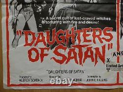 DAUGHTERS OF SATAN / SUPERBEAST (1972) original UK quad film/movie poster, horror