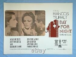 DAY FOR NIGHT (1973) v. Rare original UK movie quad poster François Truffaut