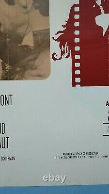 DAY FOR NIGHT (1973) v. Rare original UK movie quad poster François Truffaut