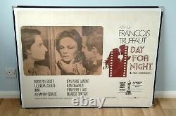 DAY FOR NIGHT (1973) v. Rare original UK movie quad poster François Truffaut