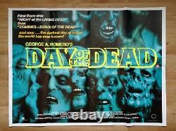 DAY OF THE DEAD (1985) original UK quad movie poster Romero ZOMBIE horror