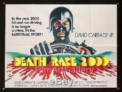 DEATH RACE 2000 1975 British Quad Roger Corman David Carradine filmartgallery