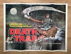 DEATH TRAP (EATEN ALIVE) (1977) rare original UK quad poster -Tobe Hooper horror