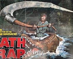 DEATH TRAP (EATEN ALIVE) (1977) rare original UK quad poster -Tobe Hooper horror
