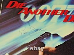 DIE ANOTHER DAY UK QUAD CINEMA MOVIE POSTER 2002 BOND 007 SIGNED Pierce Brosnan